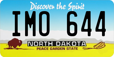 ND license plate IMO644