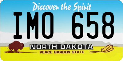ND license plate IMO658