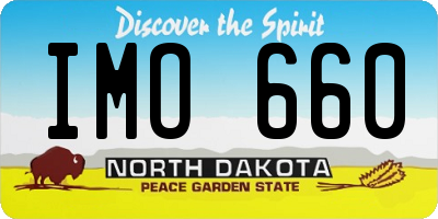 ND license plate IMO660
