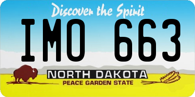 ND license plate IMO663