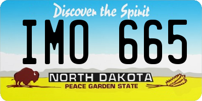 ND license plate IMO665