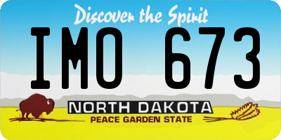 ND license plate IMO673