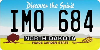 ND license plate IMO684