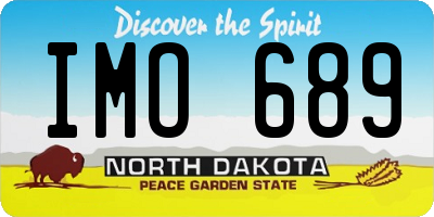 ND license plate IMO689