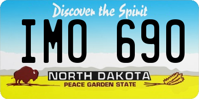 ND license plate IMO690