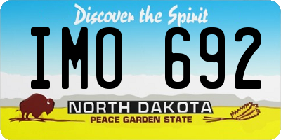 ND license plate IMO692