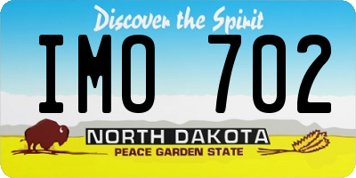 ND license plate IMO702
