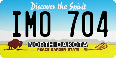 ND license plate IMO704