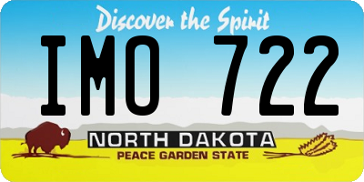 ND license plate IMO722