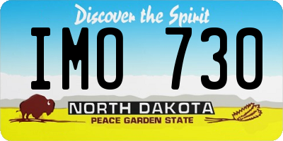 ND license plate IMO730