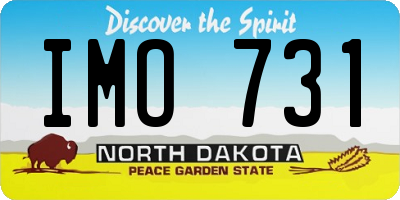 ND license plate IMO731