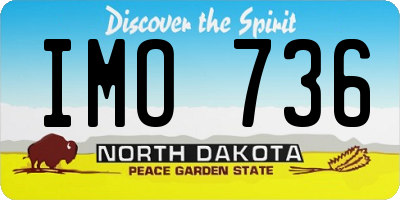 ND license plate IMO736