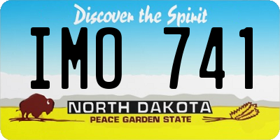 ND license plate IMO741