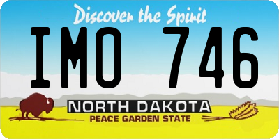 ND license plate IMO746