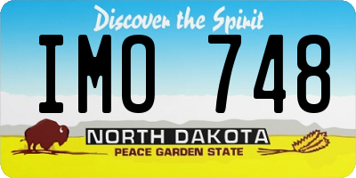 ND license plate IMO748