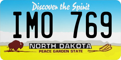 ND license plate IMO769