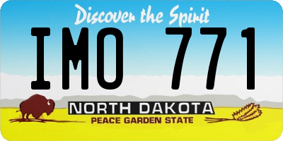 ND license plate IMO771