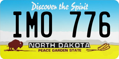 ND license plate IMO776