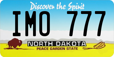 ND license plate IMO777