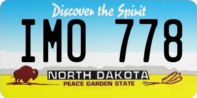 ND license plate IMO778