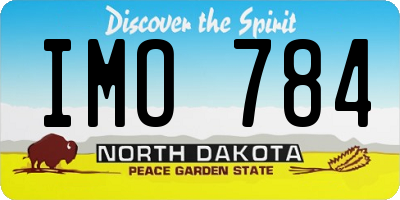 ND license plate IMO784