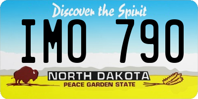 ND license plate IMO790