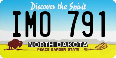 ND license plate IMO791