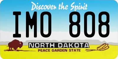ND license plate IMO808