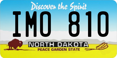 ND license plate IMO810