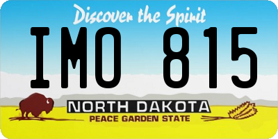 ND license plate IMO815