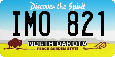 ND license plate IMO821