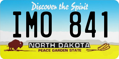 ND license plate IMO841