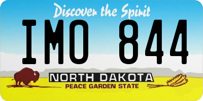 ND license plate IMO844