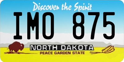 ND license plate IMO875