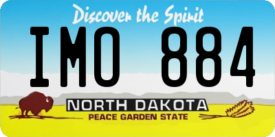 ND license plate IMO884