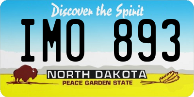 ND license plate IMO893