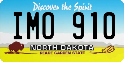 ND license plate IMO910