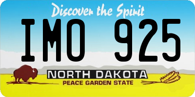 ND license plate IMO925
