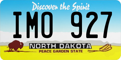 ND license plate IMO927