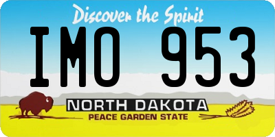 ND license plate IMO953
