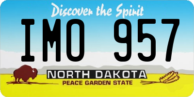 ND license plate IMO957