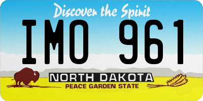 ND license plate IMO961