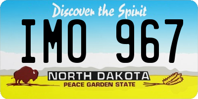 ND license plate IMO967
