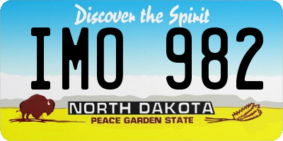 ND license plate IMO982