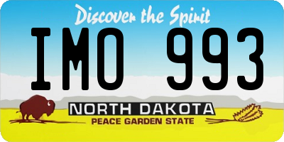 ND license plate IMO993