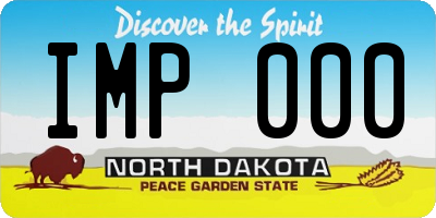ND license plate IMP000