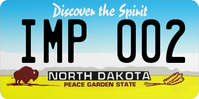 ND license plate IMP002