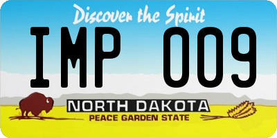 ND license plate IMP009
