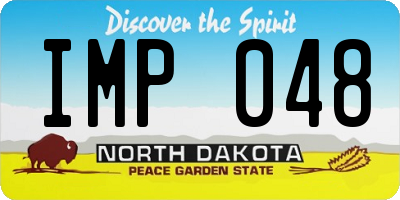 ND license plate IMP048