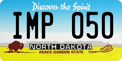 ND license plate IMP050